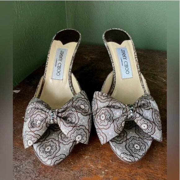 Jimmy Choo Kerala Brocade Heels - Picture 2 of 5